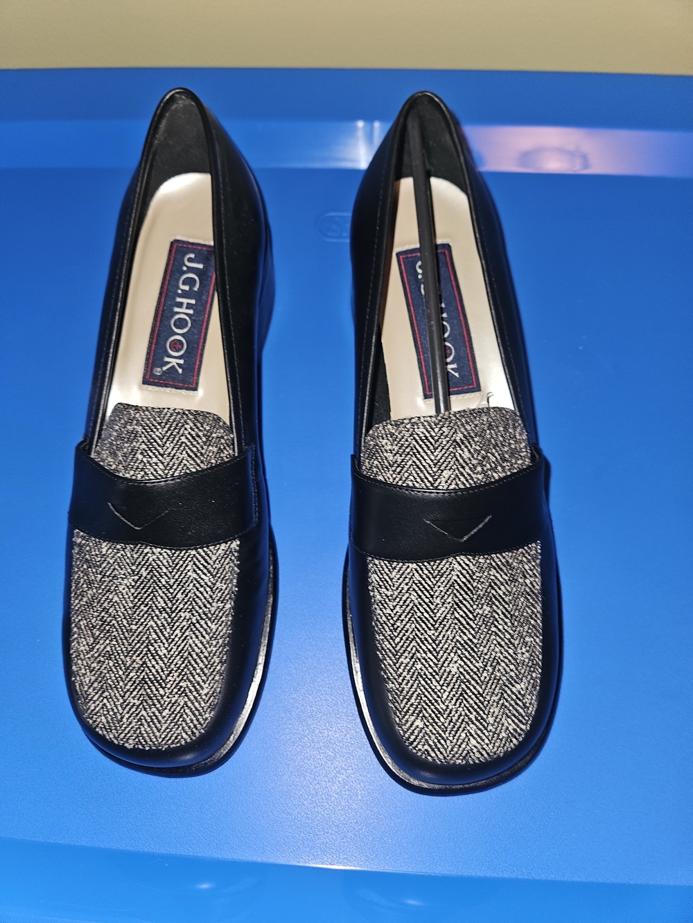 J. G. Hook Women's Black & Gray Tweed Loafer